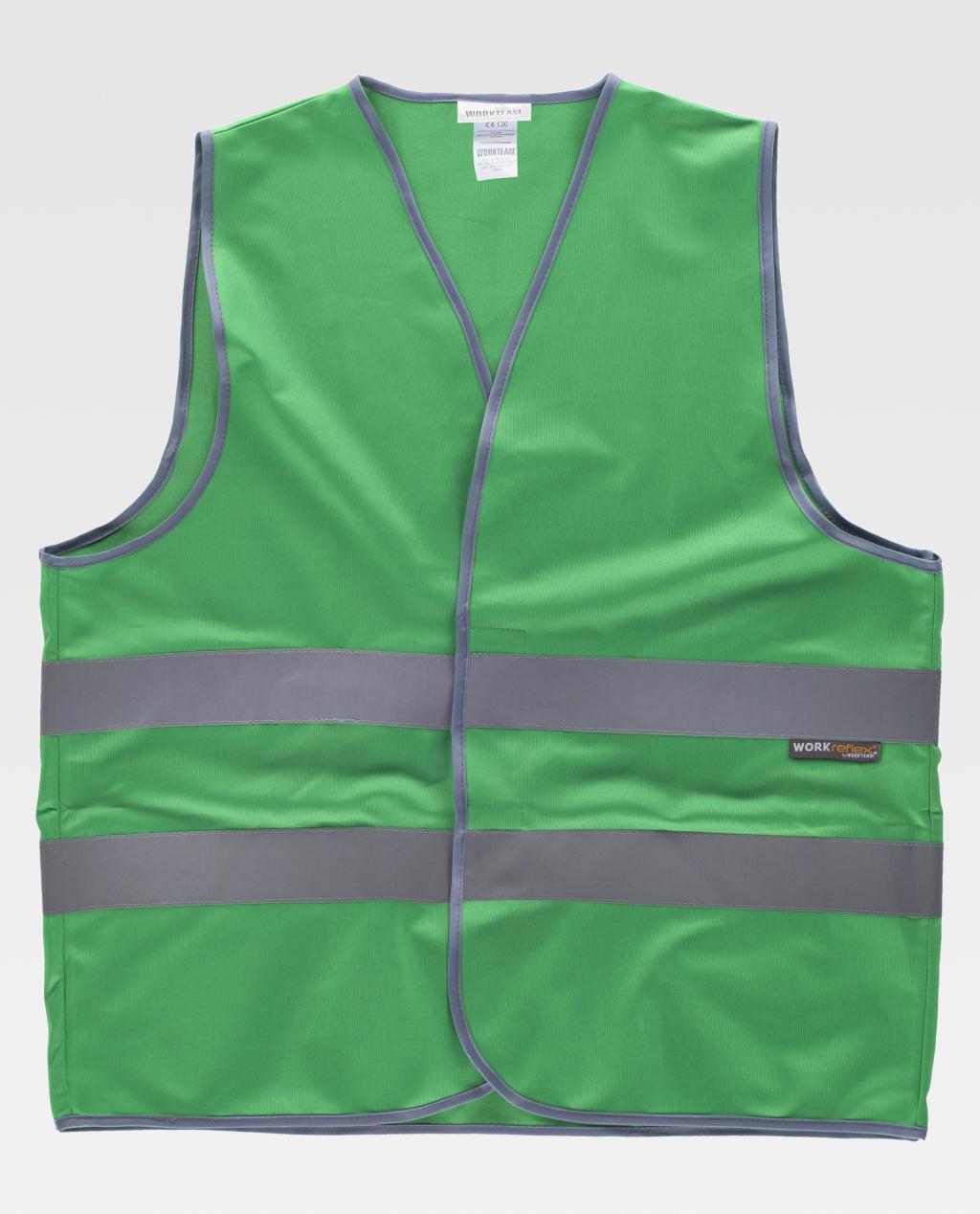 CHALECO BANDAS FLUORESCENTES HVTT03